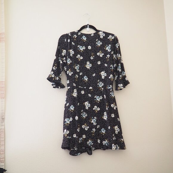 Loft Floral Polka Dot Wrap Skort Romper sz 4 - Picture 5 of 5